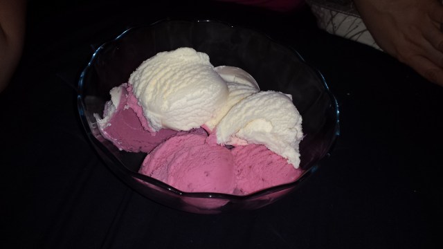 Com sorvete para acompanhar.