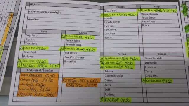 Treino novo do Aoshi.