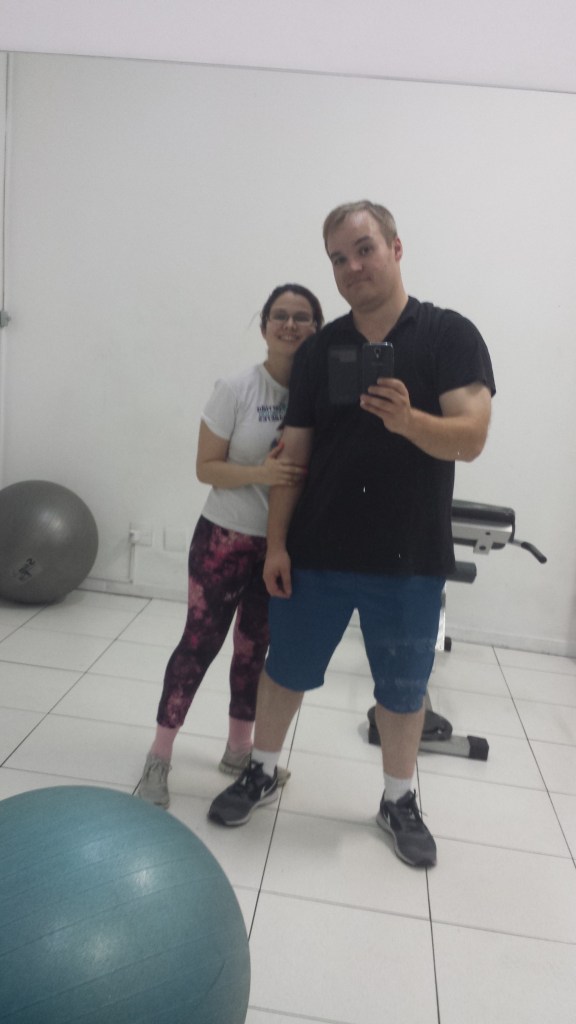 Selfie antes do alongamento.